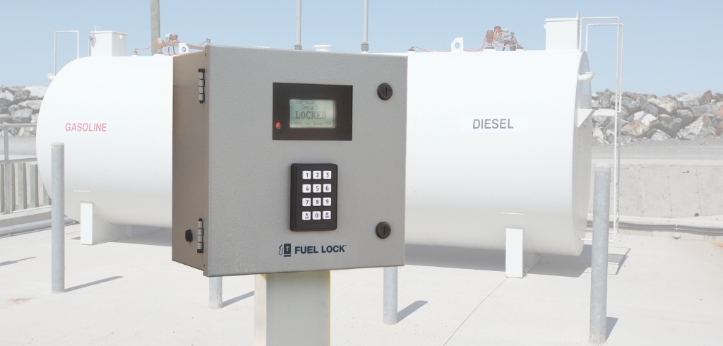 Fuel storage tanks with a digital fuel lock system for gasoline and diesel.